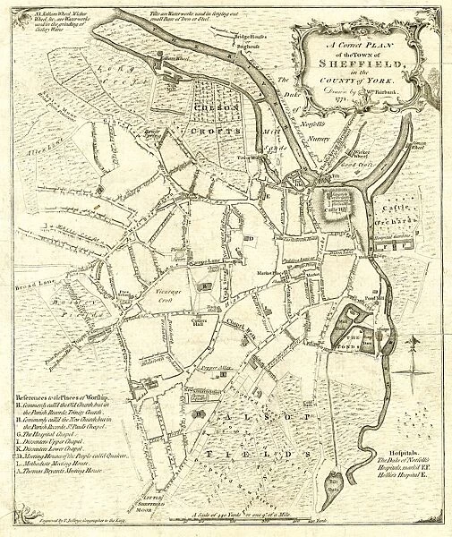 A complete plan of the Town of Sheffield by William Fairbank, 1771