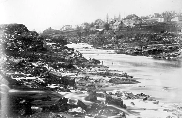 Sheffield Flood, site of Malin Bridge where bridge crossed Rivers Loxley and Rivelin, , 1864