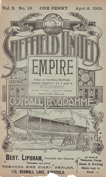 Sheffield United Football Club programme - match against Sheffield Wednesday, 1905