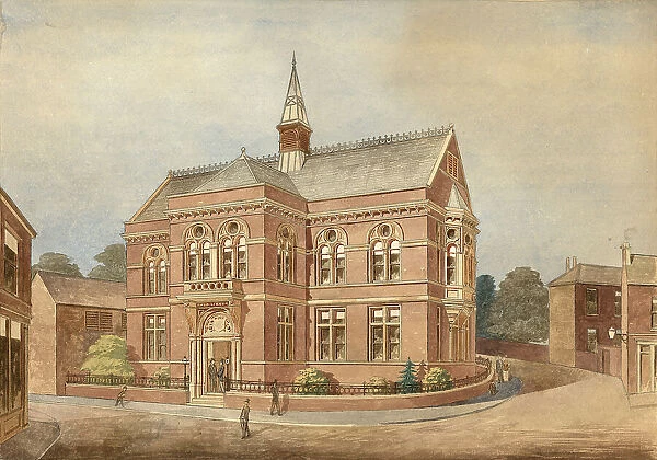 Upperthorpe Branch Free Public Library, Upperthorpe Road and junction with Daniel Hill, Sheffield. c. 1876