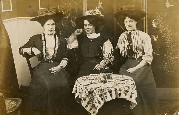 Women at the cafe at the Olympia Skating Rink, Sheffield, c. 1911