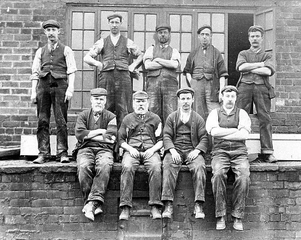 Workers at Sheffield Smelting Co. Ltd. Sheffield, Yorkshire, late 19th cent