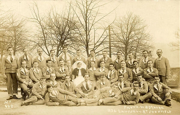Wounded World War One soldiers, Sheffield, c. 1916