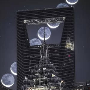 Crescent Moon over Shanghai
