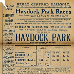 Great Central Railway: Dean and Dawsons through express excursion to Haydock Park, 1912