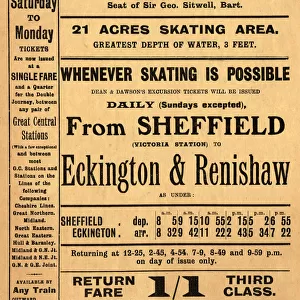 Great Central Railway: excursions to go skating at Renishaw Park, Eckington, c. 1900
