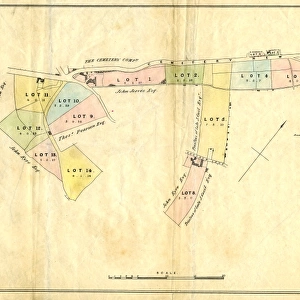 Plan of freehold and leasehold property situate at Sharrow Head and Heeley to be sold by auction, 1851