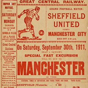 Special fast train excursion to Sheffield United v Manchester City, 1911