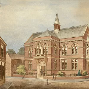 Upperthorpe Branch Free Public Library, Upperthorpe Road and junction with Daniel Hill, Sheffield. c. 1876