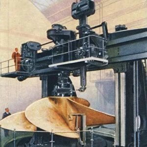 Huge vertical boring mill, 1938