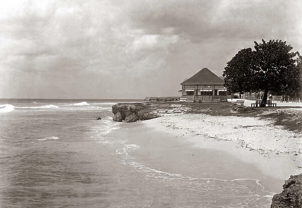 On the beach, Hastings, Barbados, West Indies, circa 1900