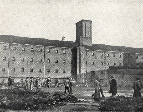 Men exercising, Wandsworth Prison, south west London