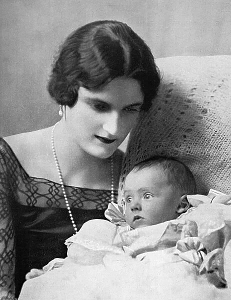 Mrs Anthony Eden & son Simon by Madame Yevonde