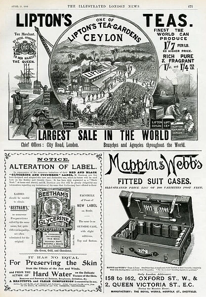 Page of Victorian advertisements 1896