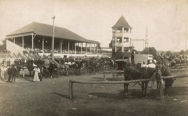 Scene at a major horse racing event, USA
