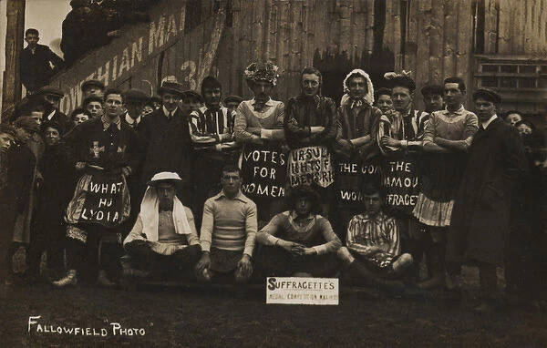 Suffragette Men in Fancy Dress Carnival