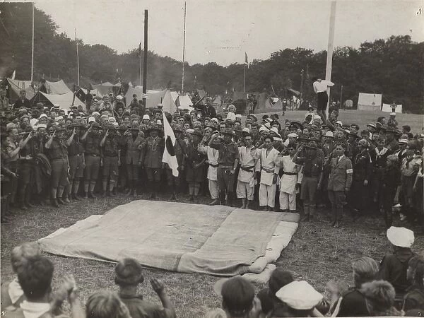 Traditional Japanese display at international scout camp
