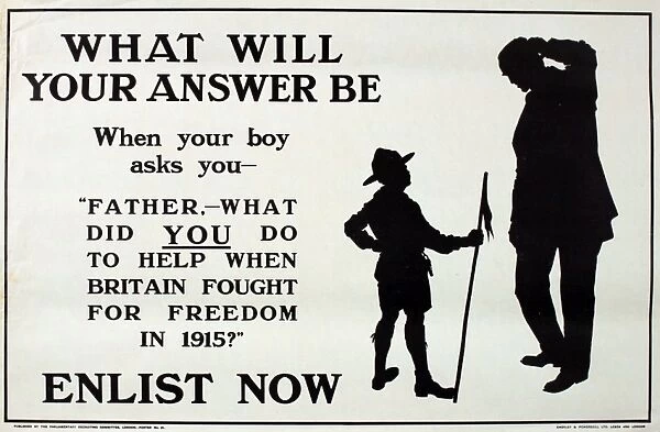 WWI Poster, What Will Your Answer Be