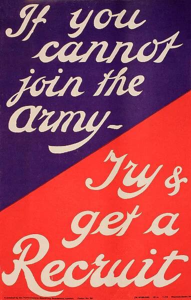 WWI Poster, If you cannot join the Army