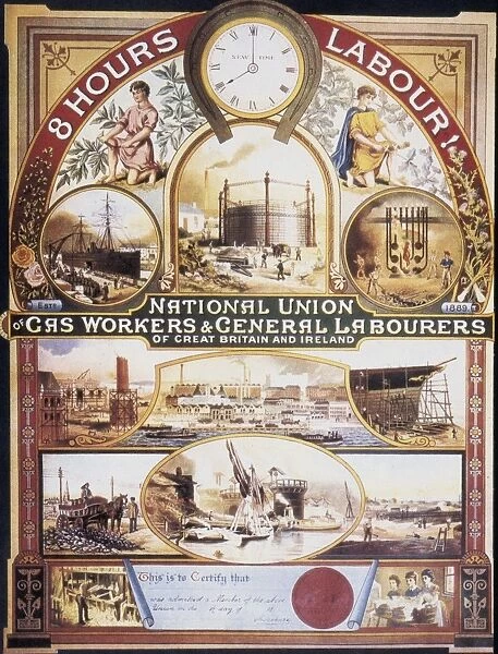 LABOR UNION CERTIFICATE. Certificate of membership to the National Union of Gas Workers