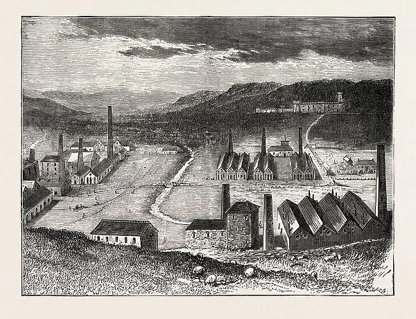 The Strike in South Wales, Uk: the Cyfarthfa Ironworks and Castle, the Residence of Mr