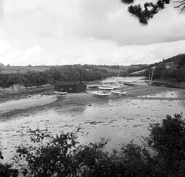 St Just Creek, St Just in Roseland, Cornwall. 1965