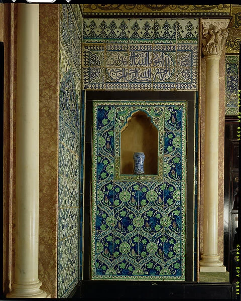 Detail of the Arab Hall, 1870s (photo)
