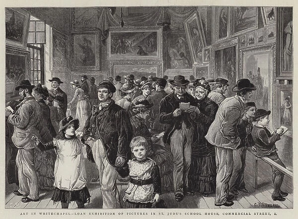 Art in Whitechapel, Loan Exhibition of Pictures in St Judes School House, Commercial Street, East (engraving)