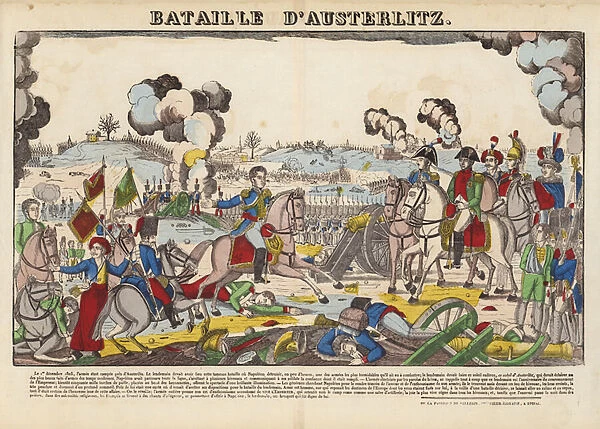 Bataille D Austerlitz (coloured engraving)