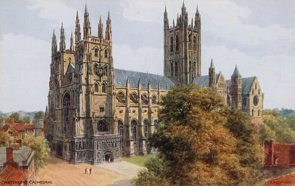 Canterbury Cathedral (colour litho)