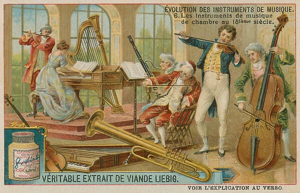 Chamber music instruments from the 18th century (chromolitho)