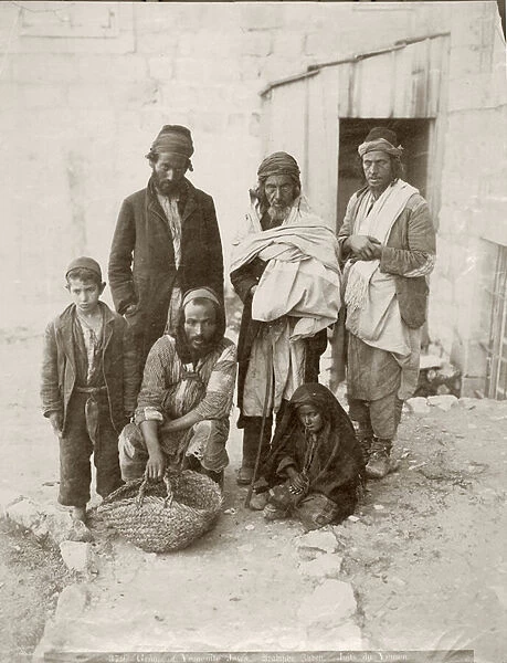 Group of Yemenite Jews, c. 1898-1911 (b  /  w photo)