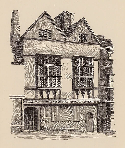 House in St Annes Street, Salisbury (colour litho)