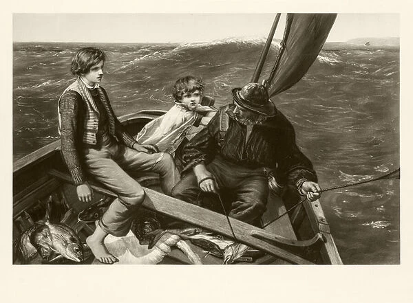 Luff, Boy! (First Lesson in Navigation) (engraving)