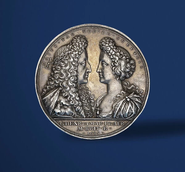 Medal commemorating the coronation of William and Mary, 1689 (silver) (obverse of 419668)