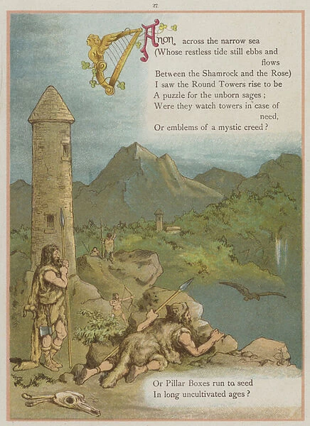Page from Upstream by Richard Andre (colour litho)