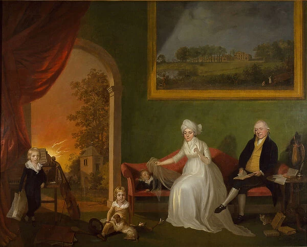 Portrait of Robert Mynors (1739-1806) and his Family, 1797 (oil on canvas)