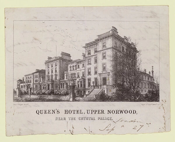 Queens Hotel, Upper Norwood, near the Crystal Palace (engraving)