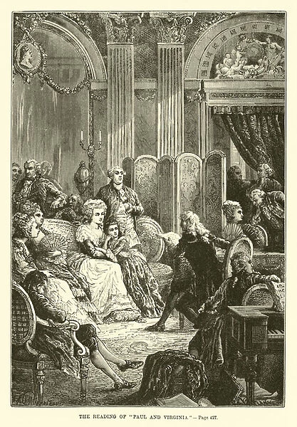 The reading of 'Paul and Virginia'(engraving)