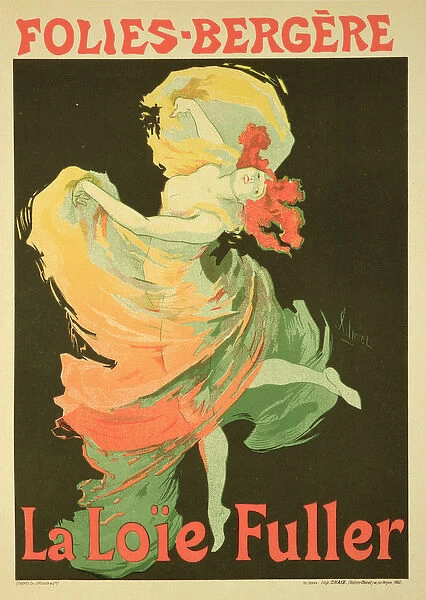 Reproduction of a Poster Advertising Loie Fuller at the Folies-Bergere