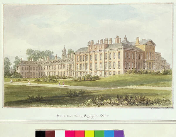 South East View of Kensington Palace, 1826 (w  /  c on paper)