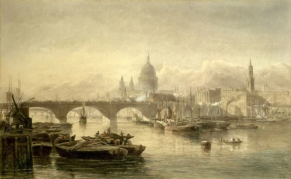 St. Pauls Cathedral and London Bridge from the Surrey Side, 1864 (w  /  c)