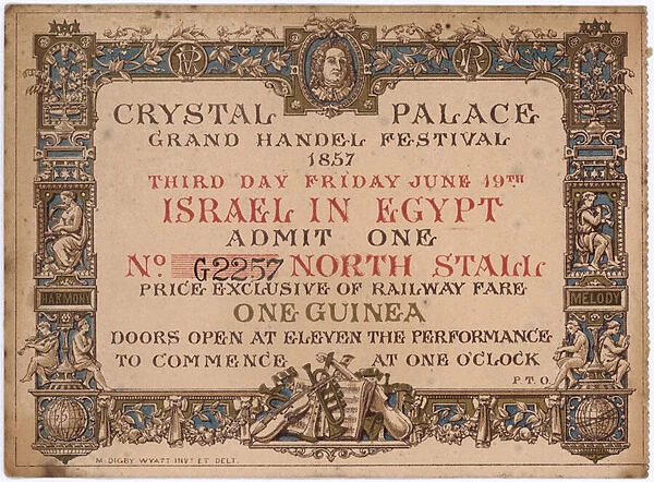 Ticket for Israel in Egypt (engraving)