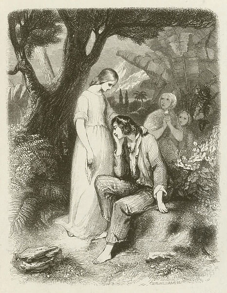 Virginia consoling Paul (engraving)