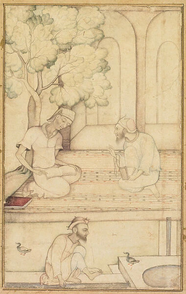 Kabir Two Followers Terrace 1610-1620 India Mughal