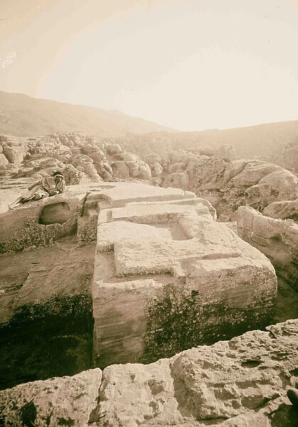 Petra Transjordan Tops altars sacrificing 1900