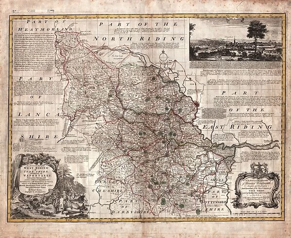An Accurate Map of the West Riding of Yorkshire, divided into its Wapontakes, 1785