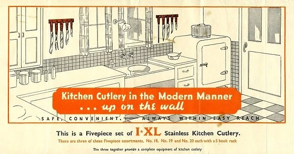 Advertisement: George Wostenholm and Son Ltd. IXL cutlery, Washington Works, Wellington Street