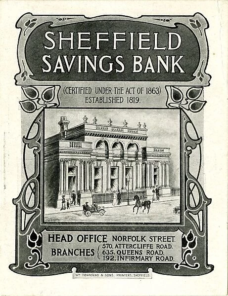 Advertisement for Sheffield Savings Bank