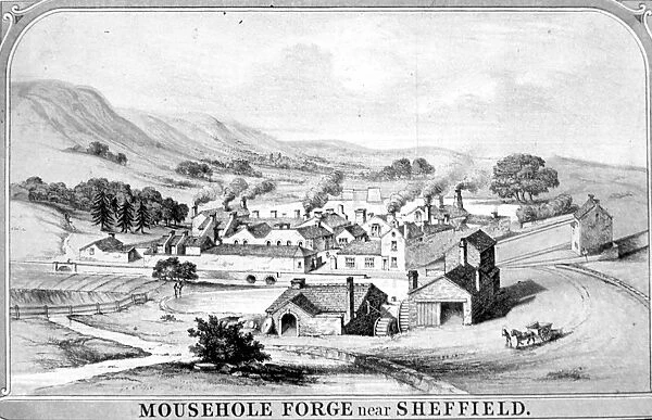 Artists Impression of M and H Armitage and Co. Mousehole Forge, River Rivelin